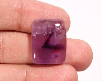 Trapiche Amethyst Cabochon: Radiant Cut Loose Gemstone, 24.00 Ct