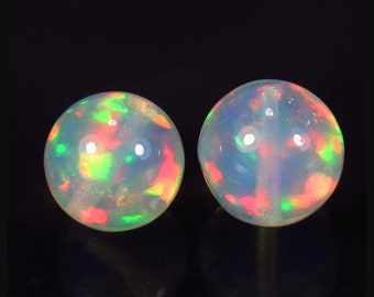 10 Ethiopian Opal Sphere Beads: Natural White Opal Balls, 3-4mm