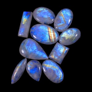 100 Carat Lot Rainbow Moonstone CABOCHON Multifire wholesale Rainbow Moonstone Gemstone lot A Grade quality Mix Moonstone Stone lot