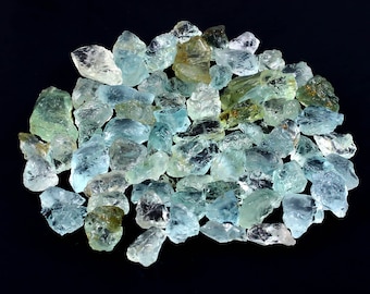 100 Cts Aquamarine Rough Stone: Natural Healing Crystals (10-15mm)
