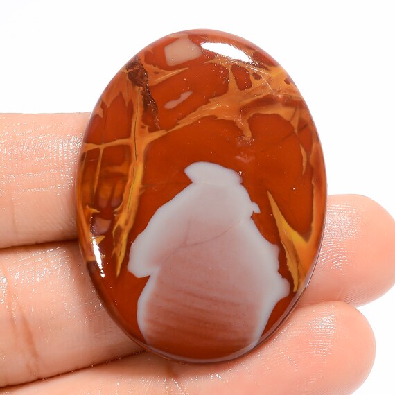 Noreena Jasper Cabochon: Oval Loose Gemstone (38x28x4mm, 53 Ct)