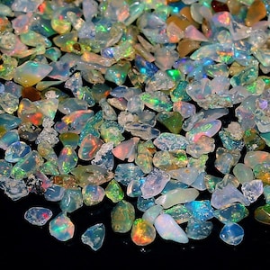 Ethiopian Opal Rough: AAA Grade Natural Opal Gemstone (500 pcs, 3-7mm)