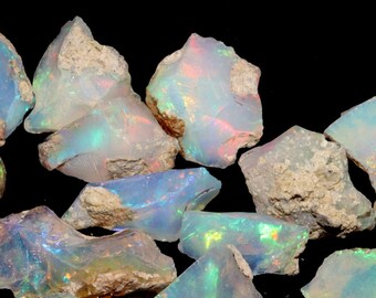100 Carat Ethiopian Opal Rough: Multi Fire Welo Opal Crystal