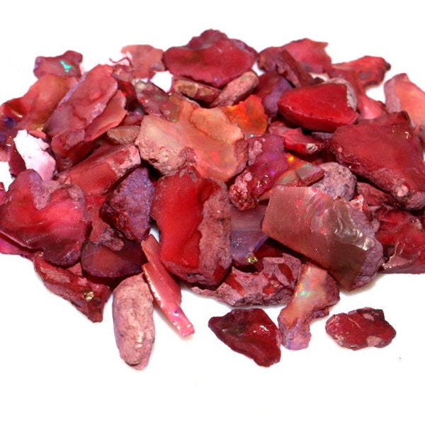 Red OPAL Crystals CHIPS - AAA Grade, Large - Bulk Raw Opal Size : 10MM 15MM