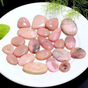 100 Carat Pink Opal Gemstone Oval Shape Cabochon Loose Gemstone For Making Jewelry
