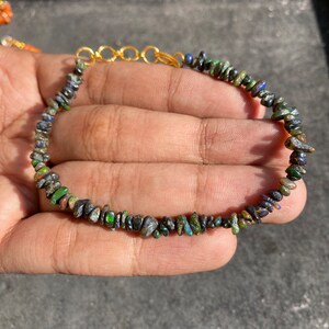 7 Inch Black Opal Uncut Opal Crystal Multi Fire Opal Chips Natural Ethiopian Opal Fire Opal Jewelry Making