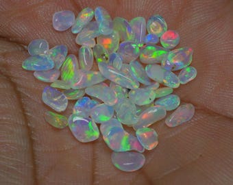 100 Pcs Ethiopian Opal Raw Crystals: AAA Grade Polish Rough Lot