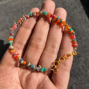 7 Inch Disco Opal Uncut Opal Crystal Multi Fire Opal Chips Natural Ethiopian Opal Fire Opal Jewelry Making