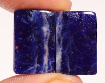 Unique Top Quality Natural Sodalite Rectangle Shape Cabochon Loose Gemstone For Making Jewelry 19.20 Ct 19X14X4 MM SS-167