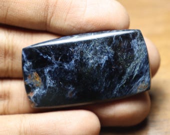 Pietersite Cabochon: Natural Flat Back Gemstone (43x24x6mm, 52 CT)