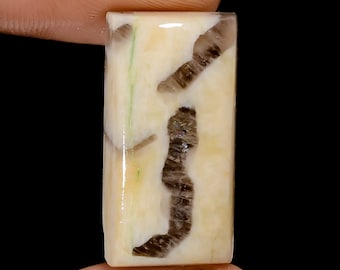 Graphic Feldspar Gemstone Rectangle Shape Cabochon Gemstone For Making Jewelry 33.5 Ct 25X13X8mm B-921