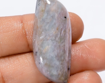 Beautiful Top Grade Quality 100% Natural Charoite Gemstone Fancy Shape Cabochon Loose Gemstone For Making Jewelry 40 Ct. 35X14X7 mm B-883