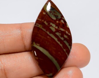 Natural Cherry Creek Jasper Cabochon: Fancy Gemstone (40x20x4 mm, 33 Ct.)