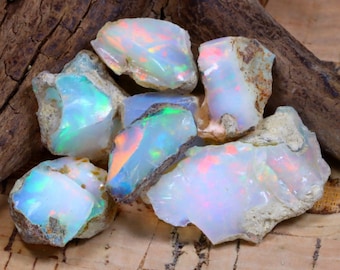 50 Carat AAA Grade Raw Opal Crystals: Large October Gemstone Lot