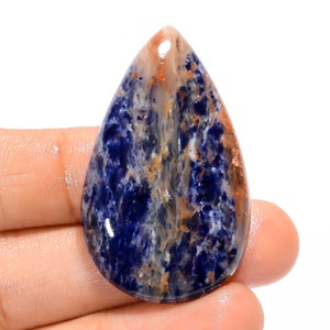 Gorgeous Top Grade Quality 100% Natural Sodalite Gemstone Pear Shape Cabochon Loose Gemstone For Making Jewelry 48 Ct. 42X25X5 mm B-110