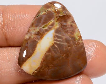 Natural Cherry Creek Jasper Cabochon: Fancy Gemstone (26X22X4 mm)