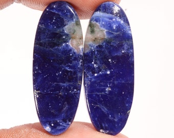 Awesome Top Quality Natural Sodalite Oval Shape Cabochon Loose Gemstone For Making Jewelry 29.30 Ct 32X12X5 MM SS-169