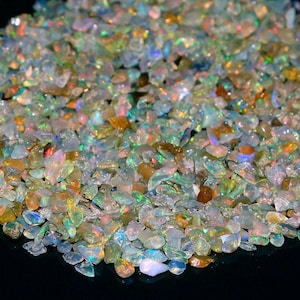 Ethiopian Opal Rough: Natural Untreated Crystal Gemstone (3mm 5mm Approx 100 Pcs