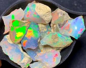 100 Pcs OPAL ROUGH /Opal Crystal/Opal Raw Gemstone/Healing Opal/Opal Untreated Rough/Opal Polish Rough/ 6mm 8mm Approx