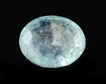 Aquamarine Oval Shape Cabochon Loose Gemstone For Making Jewelry 1.00 Ct 7X6X4 MM D-450