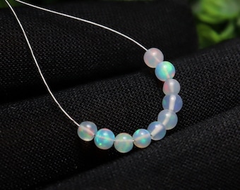 10 Ethiopian Opal Round Beads: Natural Gemstone Balls (3-3.5mm)