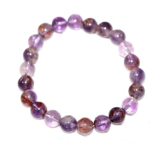 Super Seven Bracelet 8MM Super Seven Elastic Bracelet - Super Seven Stone - Melody Stone Bracelet - Genuine Amethyst Gemstone