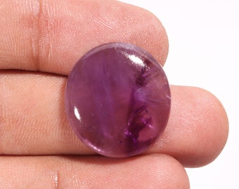 Natural Trapiche Amethyst Cabochon: Oval Loose Gemstone, 21.00 Ct