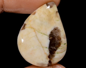 Graphic Feldspar Cabochon: Fancy Jewelry Gemstone (27X20X5 mm)