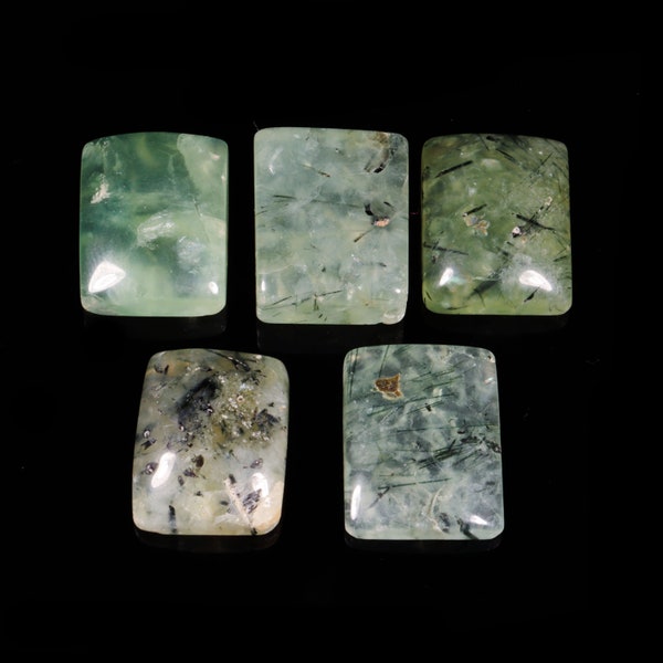 Awesome Top Quality Natural Prehnite Rectangle Shape Cabochon Lot Loose Gemstone For Making Jewelry 166.70 Ct 21X17X8-23X18X9 MM D-219