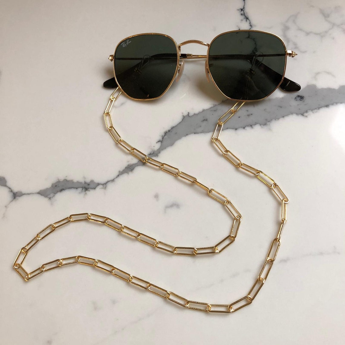 Gold Sunglasses chain 24kt gold plated Etsy