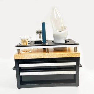 E-BOX Mini Steel Tool Chest Focus V Carta 2 Dab Station With 2 Drawers, Metal Tool Box in Multiple Colors and Three Styles