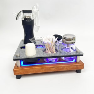 Dr. Dabber XS Mini Switch Rig Station Dab Cleaning Tray With Convenient Water Fill Bottle, Swab Jar and ISO Dispenser