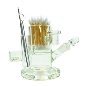 The BEST ISO Station : INNOVA Plus Multi-Chambered Cleaning Stand Features Easy Access Spout, Swab Holder,  Tool Stand, Pearls Marble Cup