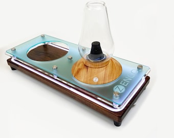 The Zenco Vaporizer Double Unit for Sipping Glass Consumption  LED Lit Serving Tray
