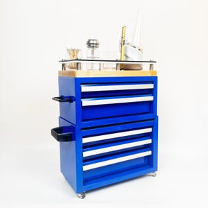 Puffco 5 Drawer  Mini Tool Chest Rig Station Dab Session Organizer with Wheels and Handles