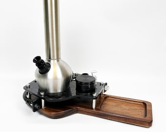 Chill Pipe Steel Bong Accessory Tray with Prep Area, Grinder and Hookah Tube Storage