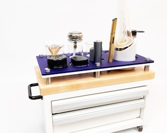 E-BOX Mini Steel Tool Chest Puffco Dab Station With 2 Drawers, Metal Tool Box in Multiple Colors and Three Styles