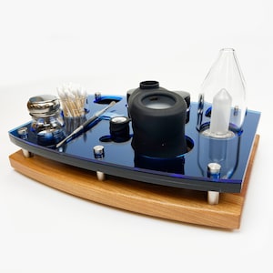 Focus V Carta 2 Dab Rig Station Vape Session Organizer for Concentrate Vaporizer ~ Wax Rig ~ 12x9 Tray Includes  ISO Pump, Swab Jar
