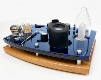 Focus V Carta 2 Dab Rig Station Vape Session Organizer for Concentrate Vaporizer ~ Wax Rig ~ 12x9 Tray Includes  ISO Pump, Swab Jar