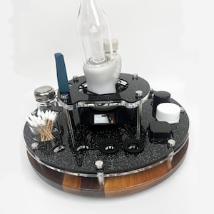 Lazy Susan Focus V Carta 2.0 Two Tier Turn Table Dab Session Organizer Tray with Accessories