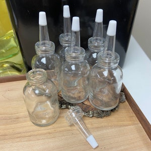 Dropper Bottle 30ml Glass Dropper Bottles with Plastic Neck Pipet, ISO Dispenser, Essential Oil, Beauty Shop Supply, Science Lab