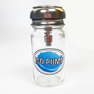 Pump-Up Dispenser for ISO With Stainless Steel Bowl Reservoir, 2oz Glass