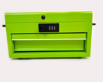 EBOX Locking Mini Tool Box Metal Stash Box With a Storage Drawer and Combination Lock in Several Styles and Colors