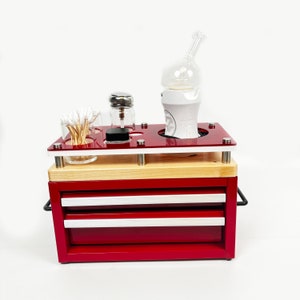 E-BOX Mini Steel Tool Chest Dr. Dabber Boost EVO Holder Dab Station With 2 Drawers, Metal Tool Box in Multiple Colors and Three Styles