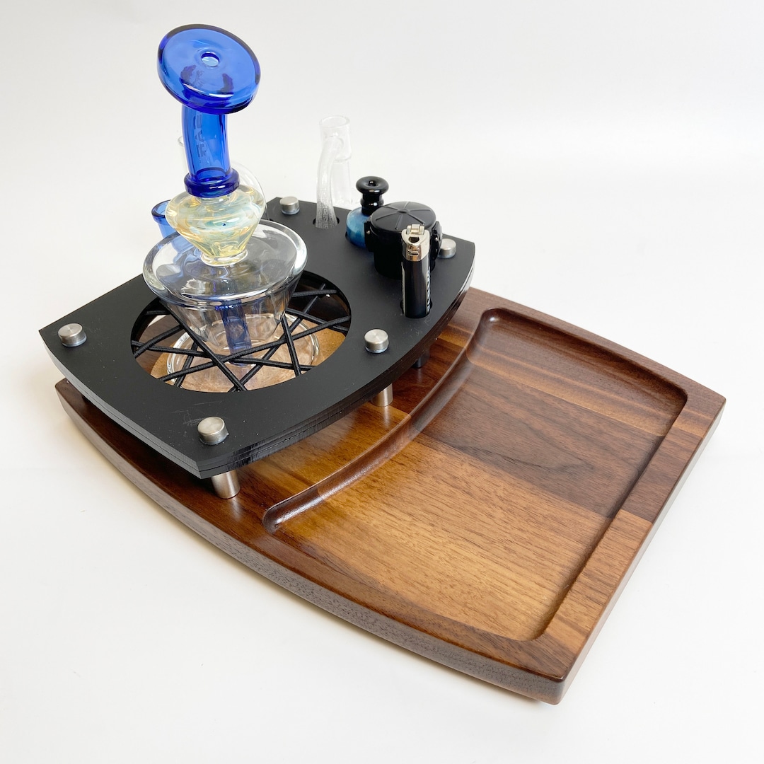 Bong Safety Stand & Rolling Tray Combo Unit ~ Fits Water Pipes With 2.75" -  4" Diameter Base ~ Holds Bangers, Caps ~ Herb Smoker - Etsy Canada