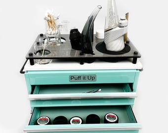 Puffco EBOX Medium Tool Box Dab Station for Puffco Ryan Fitt, Puffco Charging Base, Pivot, Hot Knife our INNOVA Cleaning Station, 2 Drawers