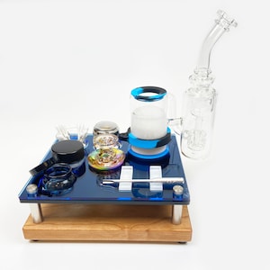 Dr. Dabber 8X7 Mini Dab Session Organizer Cleaning Station, Glass Holder Dock for Snowflake, Sidecar, Hive and Ball Rig Attachments
