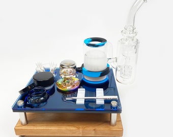 Dr. Dabber 8X7 Mini Dab Session Organizer Cleaning Station, Glass Holder Dock for Snowflake, Sidecar, Hive and Ball Rig Attachments
