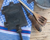 Antique waffle iron, cinnamon waffle iron, ice cream cake