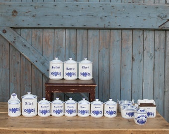 Dutch storage containers Delft Blue, set